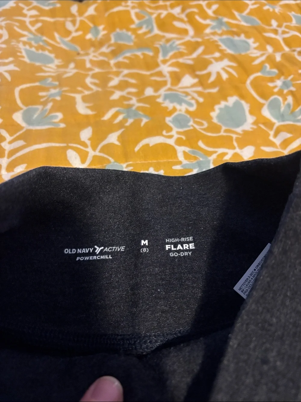 NWT Old Navy Active Girls Power Chill High Rise Flare Pants Grey Go Dry